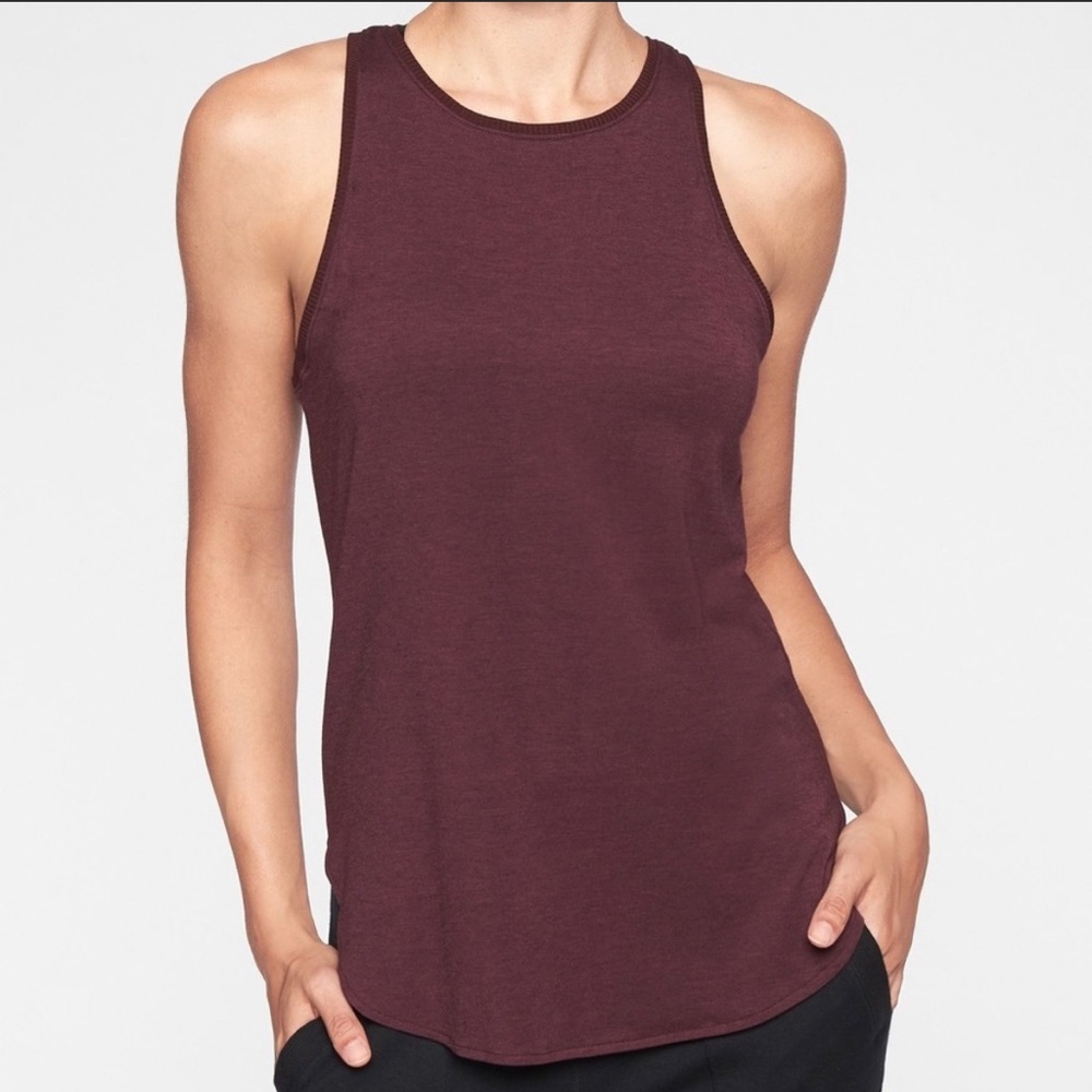 Athleta Essence Semi-Fitted Tank Burgundy/Wine